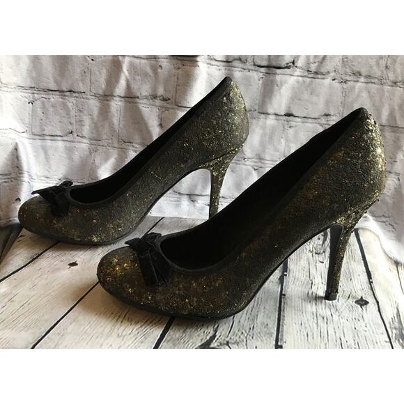 Chinese Laundry Fall for Glitter Women’s Heels Gold Size 8 M New in Box - Picture 1 of 9